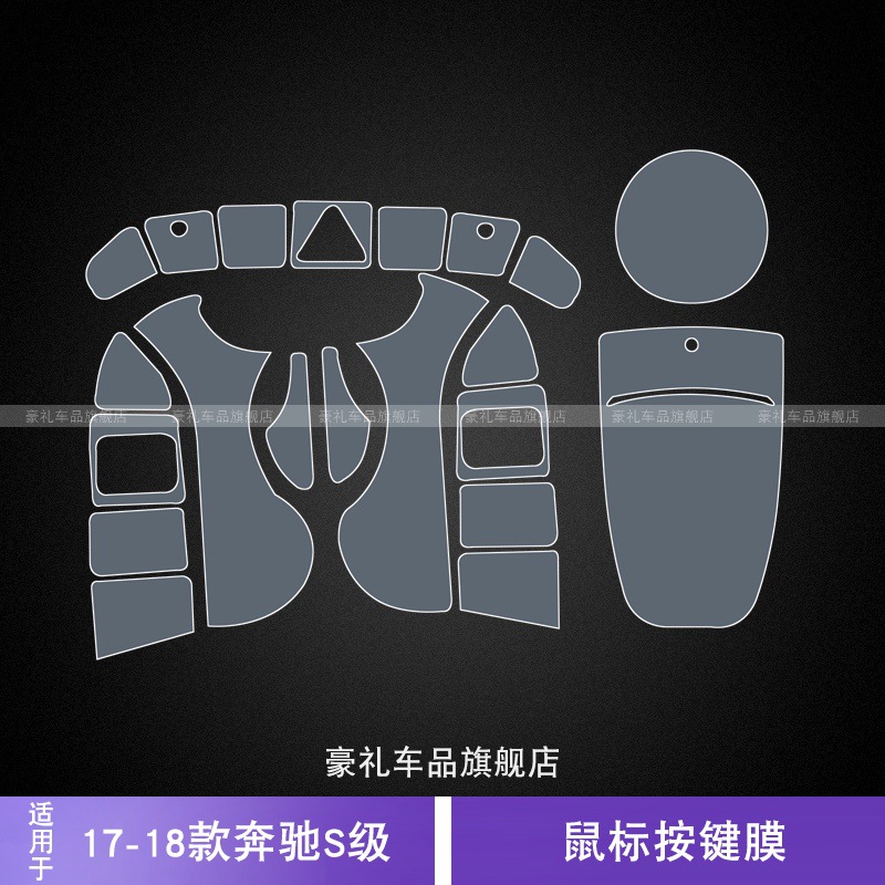 Mercedes-Benz Protective Film for Mercedes-Benz S-Class Interior Shift Mouse Touchpad (Car interior film) - mouse-button-film-for-17-18-mercedes-benz-s-class