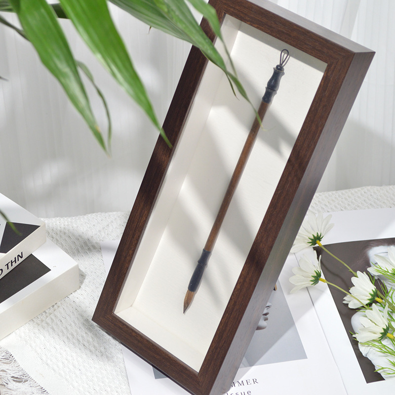 Hollow three-dimensional book picture frame setting table blank diy brush calligraphy protection frame wooden handwriting brush calligraphy frame