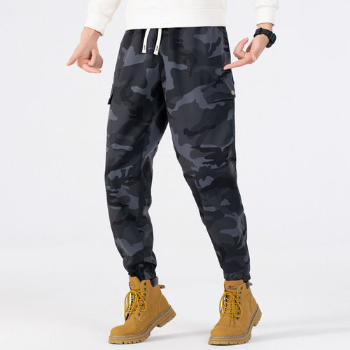 Direct Supply Special Autumn/Winter Men's Large Size Tuck-in Camouflage Work Pants with European and American Street Style and Multiple Pockets