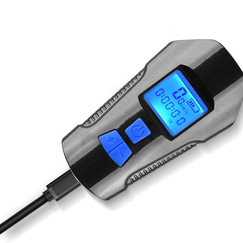 Bicycle computer light, outdoor cycling flashlight, bright light, mountain bike USB charging horn light with computer