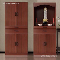 新品佛龛立柜财神爷供奉桌新中式佛台柜神台带门供台家用神龛佛像