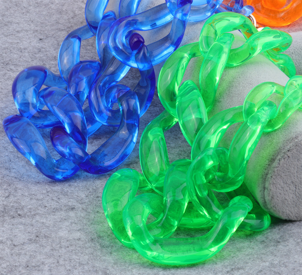 1 Piece Fashion Solid Color Arylic Transparent Unisex Necklace