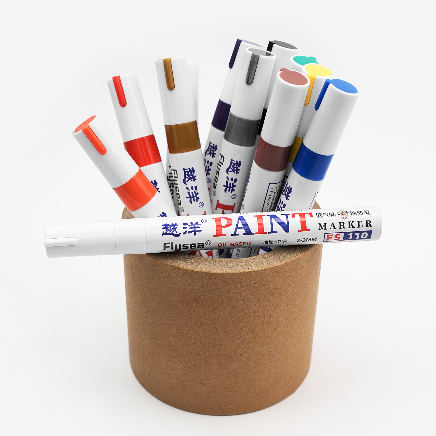 Yuanyang 12-color bajo olor impermeable metal pintura pluma artesanía coche neumático plástico vidrio graffiti pintura pluma