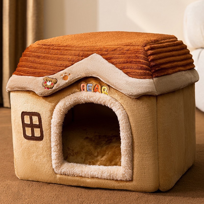Perrera tipo de casa Four Seasons universal perro pequeño Teddy cubo extraíble y lavable Casa de perro gato cama nido primavera y otoño suministros para mascotas