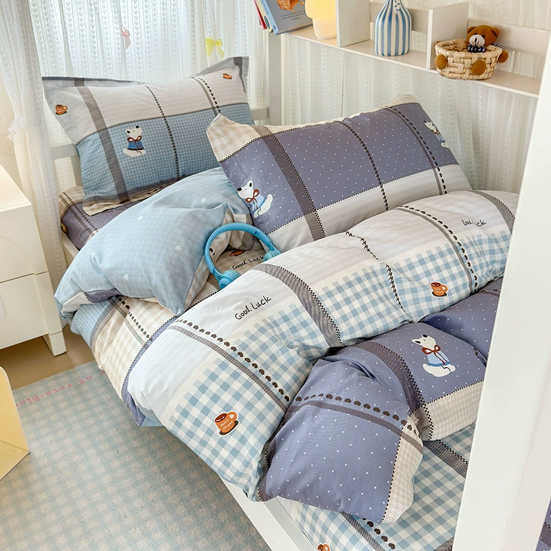 Cotton 3-Piece Bedding Set with Pillowcases — Breathable sheets in assorted cute prints