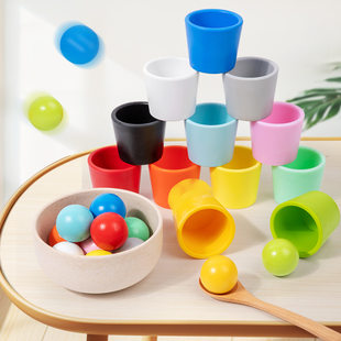Children's cognitive spoon Montessori for training for hand-eye coordination, toy, early education, concentration, color perception, teaching toy