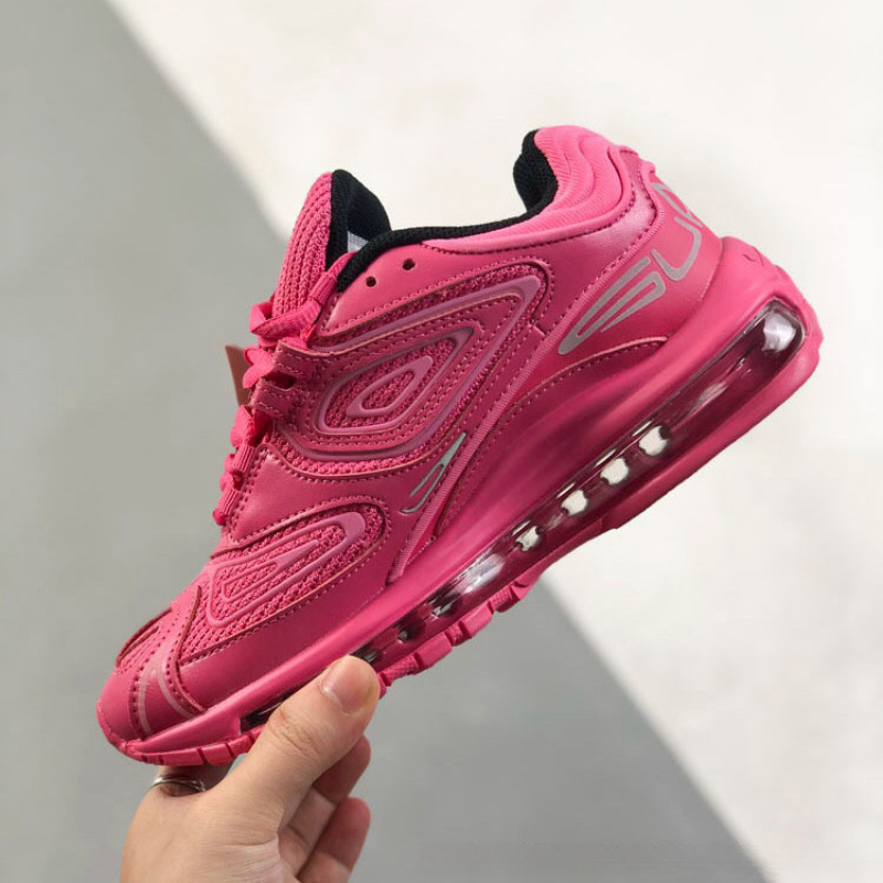 Cross-Border Pure Original Air Max 98 Tl Pink Full-Length Air Cushion Jogging Casual Sports Shoes Men's and Women's Running Shoes