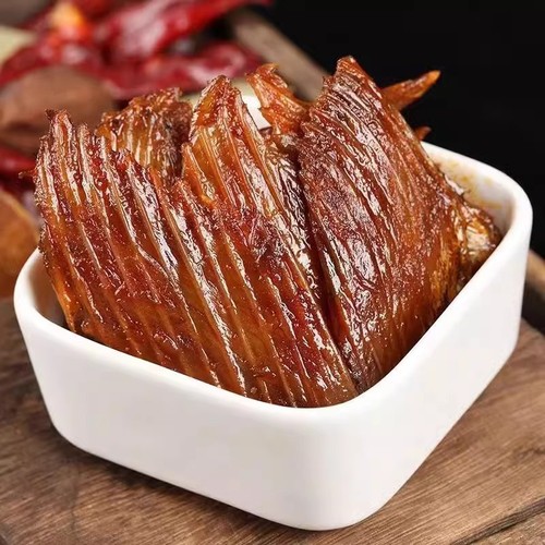 Haozhaotou Golden Fish Fin, Bone Shark's Fin, Hunan Specialty, Good Omen Fish Steak, Ready-to-eat Spicy Snacks