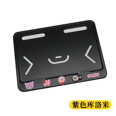 Traffic Regulations, Thickened Solid Design — Electric vehicle license plate frame - black-purple-culomi