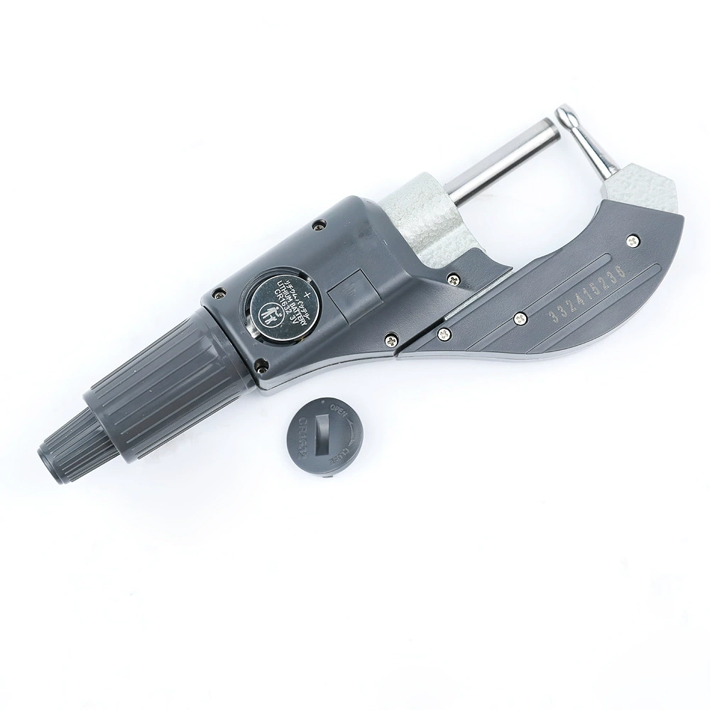 0-25mm digital display micrometer single column wall thickness micrometer needle ball head waist drum single round head tube thickness micrometer
