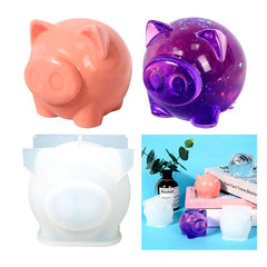 Delightful DIY Drop Glue Pig Figurine Silicone Mold New Arrival Cute Healing Office Ornament