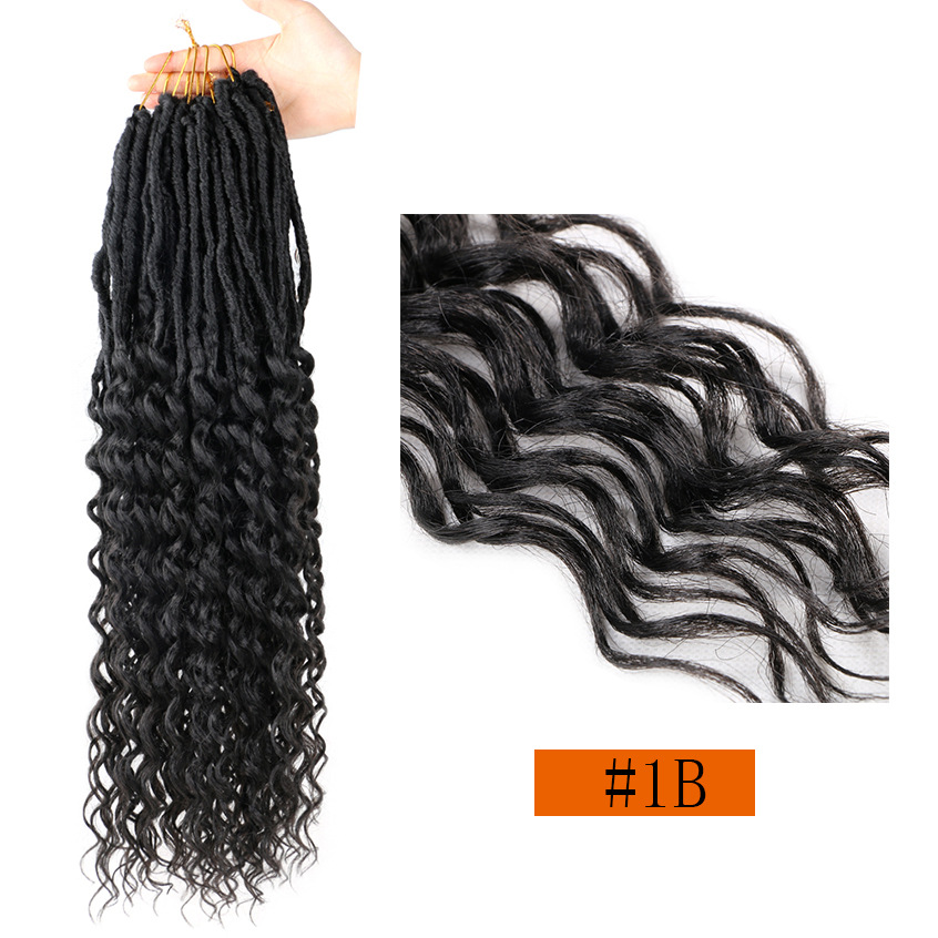 Pelo de ganchillo de fibra química europea y americana NO LOCS Crochet pelo lombriz curvada cola suelta entrega de una sola pieza