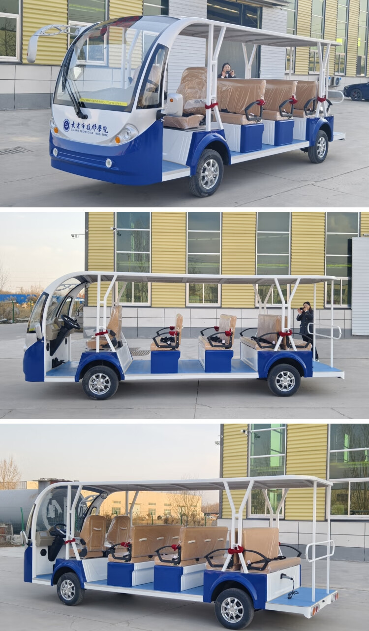 8-11-14 Seats Electric Four-Wheel Sightseeing Car Scenic Spot Tourism Sightseeing Car Airport Campus Pick-Up Shuttle Bus