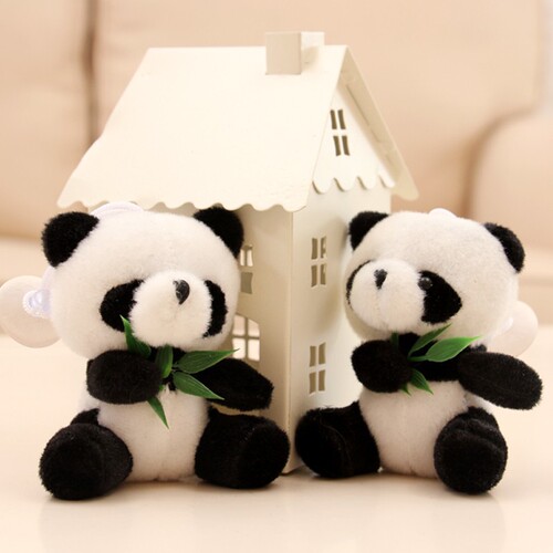 Plush Toy Bamboo Leaf Panda Doll Cute Doll Children Birthday Gift Girl Doll Panda Pendant Wholesale