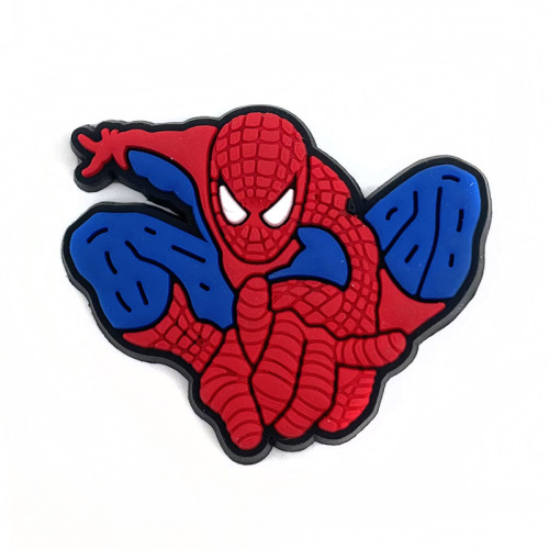 New Superhero Cartoon Hole Shoes Flower Shoe Strap Amazon Soft Rubber Decorative Buckle Accessory