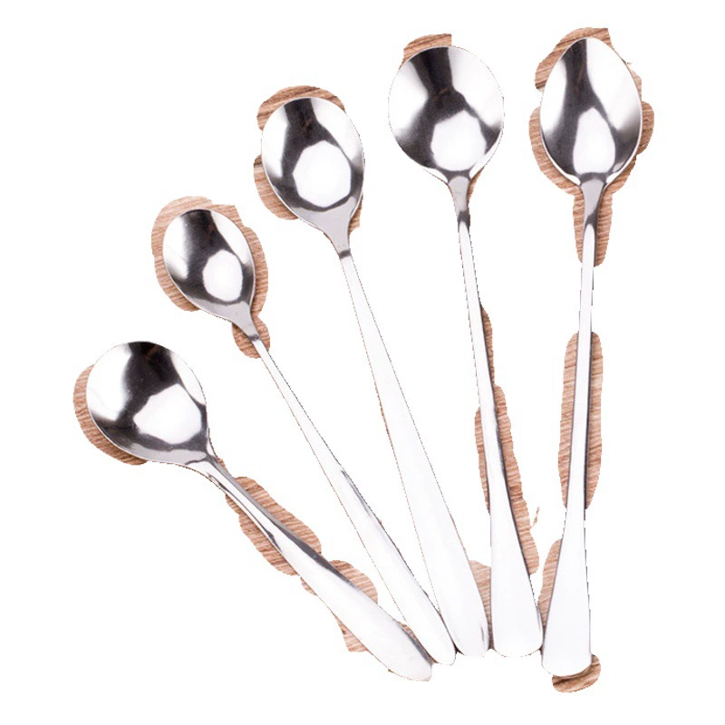 Длинная ручка ложка для льда посуда из нержавеющей стали кофейная ложка для смешивания ложка для мороженого Бар мороженое бесплатно логотип