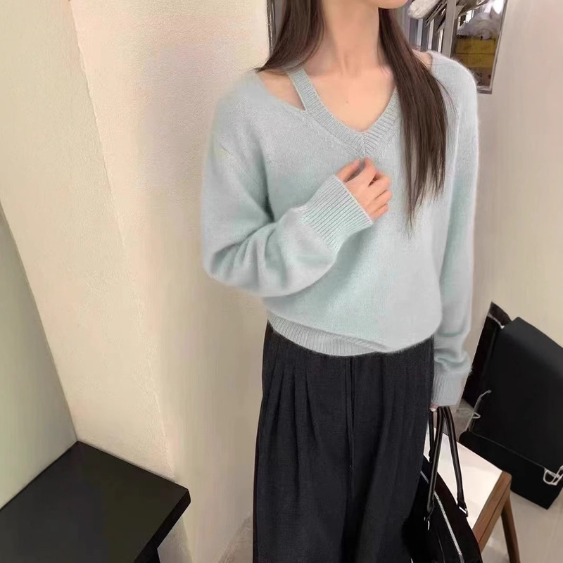 宽松简约温柔韩系针织衫2025秋冬新款优雅显瘦气质减龄优质毛衣女|undefined
