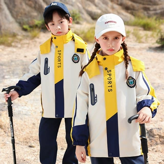 小学生校服冲锋衣三件套秋冬季儿童班服加绒加厚幼儿园园服秋冬装