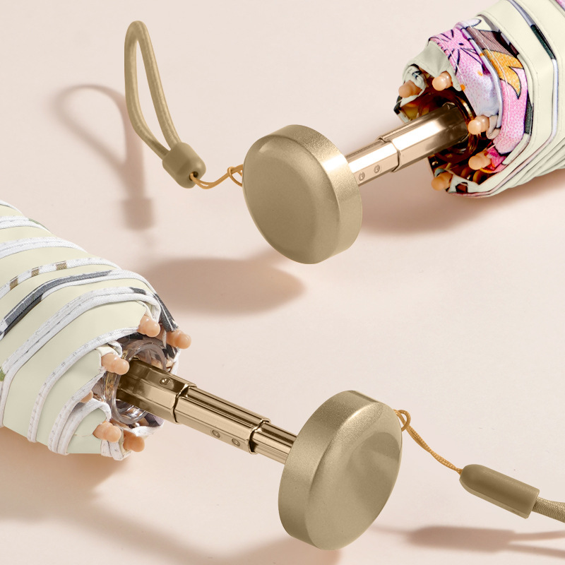 60% off Colored Glue Digital Printing, Anti-Uv, High-End, Ultra-Light, Portable, Wind-Resistant Umbrella, Eye and Rain Dual-Use Parasol