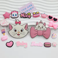 Мультяшная кошка Мэри белая кошка DIY украшения водная чашка чехол для телефона тапочки подушка аксессуары украшения тапочки патч украшения
