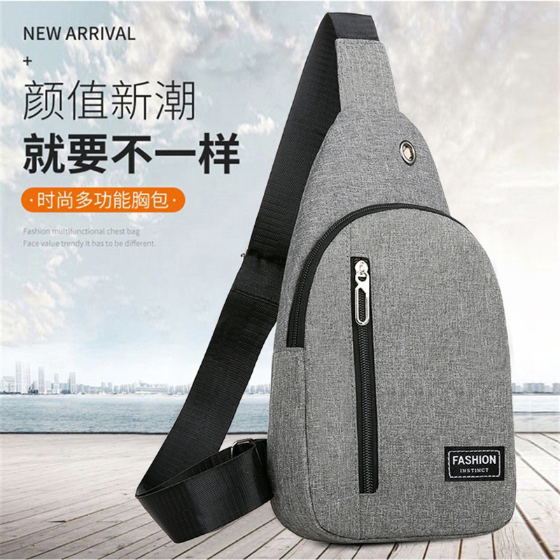 Nuevo bolso de pecho casual de los hombres transfronterizos estilo coreano impermeable Oxford tela deportes bolsa pequeña bolsa de hombro bolso bandolera mochila