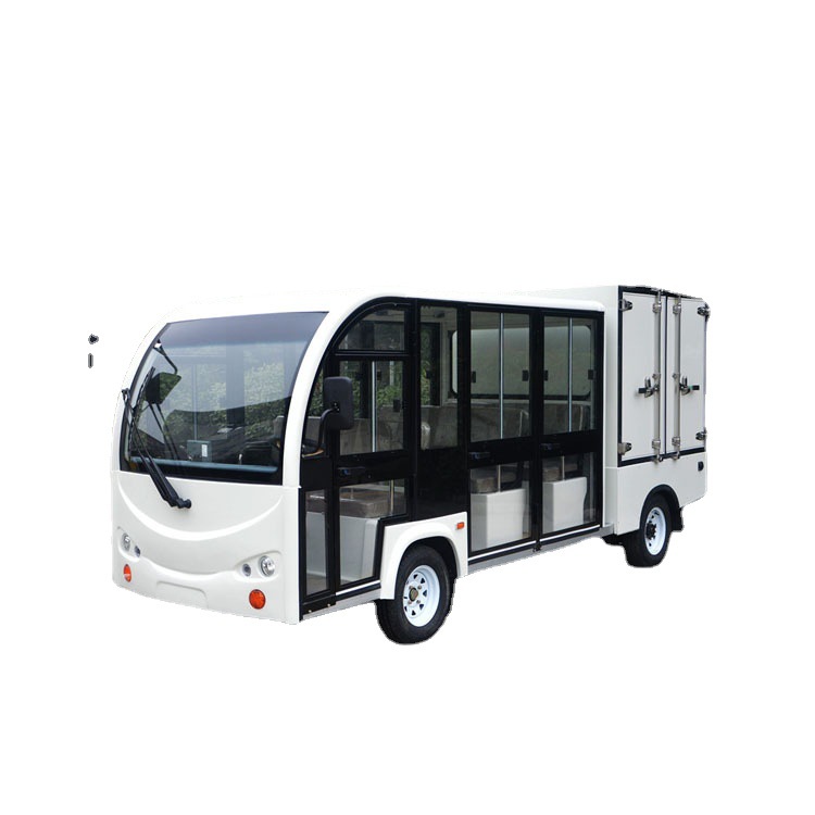 定制鑫威电动车机场8座拉人拉货三排座四轮封闭箱货JZT16-08-1T