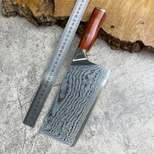 现货菜刀专用锋利切肉钢刀73层大马士革钢切片刀vg10菜刀檀木手柄
