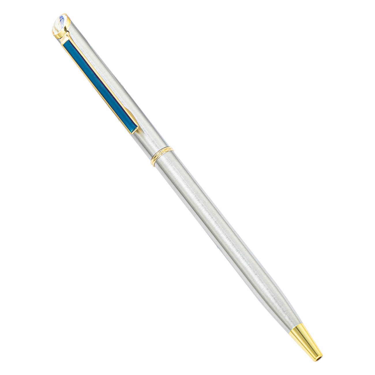 Nuevo bolígrafo de metal giratorio delgado bolígrafo de escritura de escritorio de oficina comercial bolígrafo de regalo publicitario