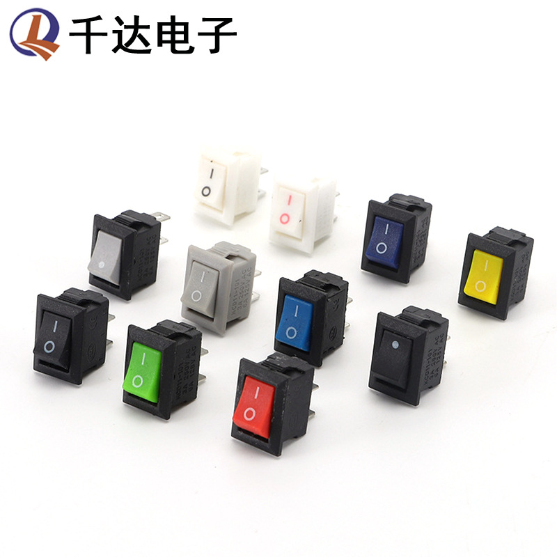 KCD11小船型开关10*15mm 2脚2档小方形电源开关 小翘板开关