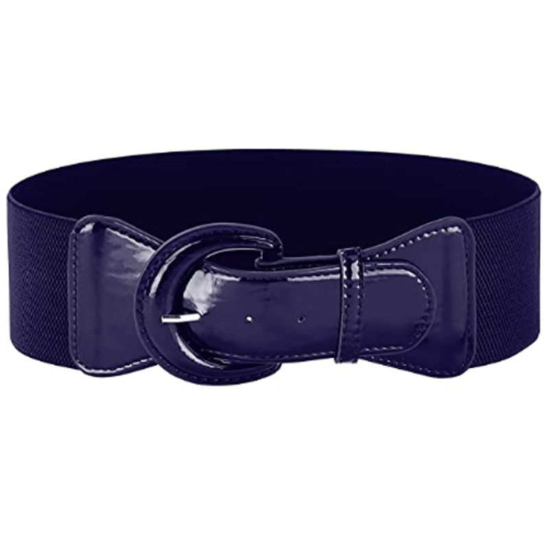 Transfronteriza hebilla elástica cinturón Vintage para las mujeres con abrigo cintura sello decoración vestido ancho cinturón fábrica al por mayor