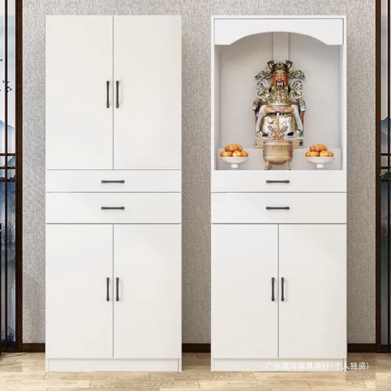New Chinese-Style Standing Cabinet for Home Use with Doors for Worshiping Buddha, Guan Gong, and Bodhisattva