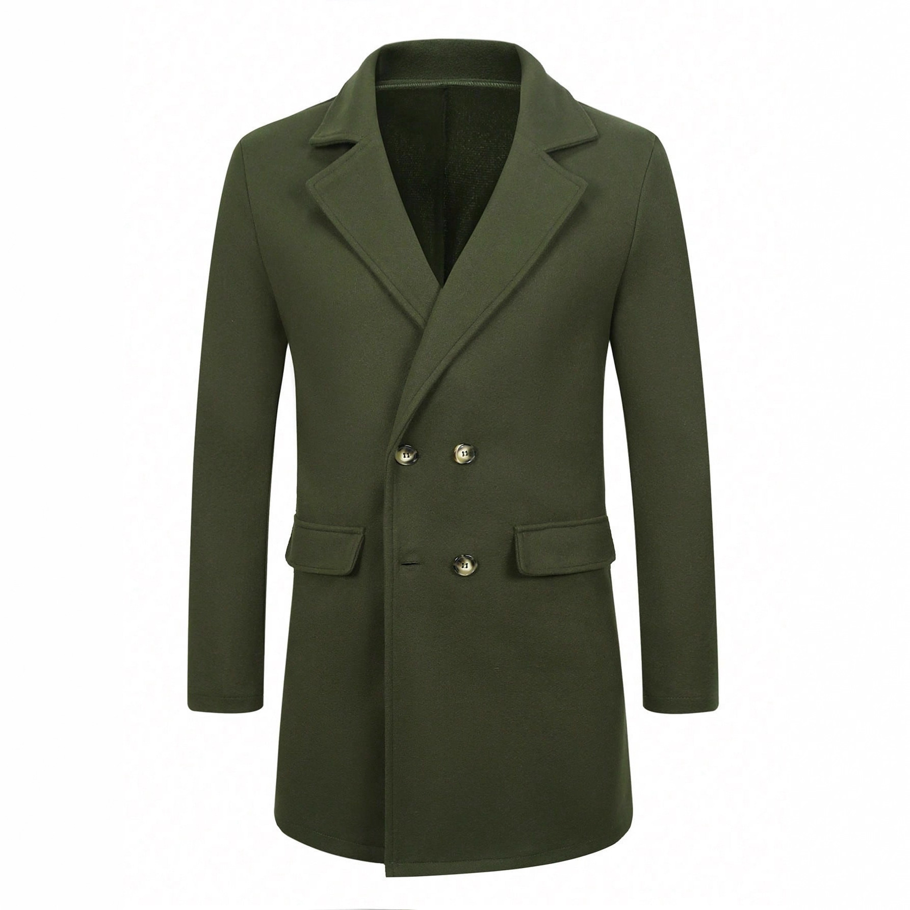 2025 Fall/Winter Cross-Border European And American Men's Single-Breasted Woolen Trench Coat_voghion.com