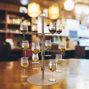 Customized iron modern cocktail glass holder, dining table wine glass serving rack
