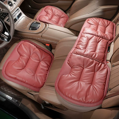 anti-fouling leather winter single-piece Mercedes-Benz, Seat cushion, seat cover - no-standard-net-version-volcano-red-front-and-rear-row-three-pieces-suit