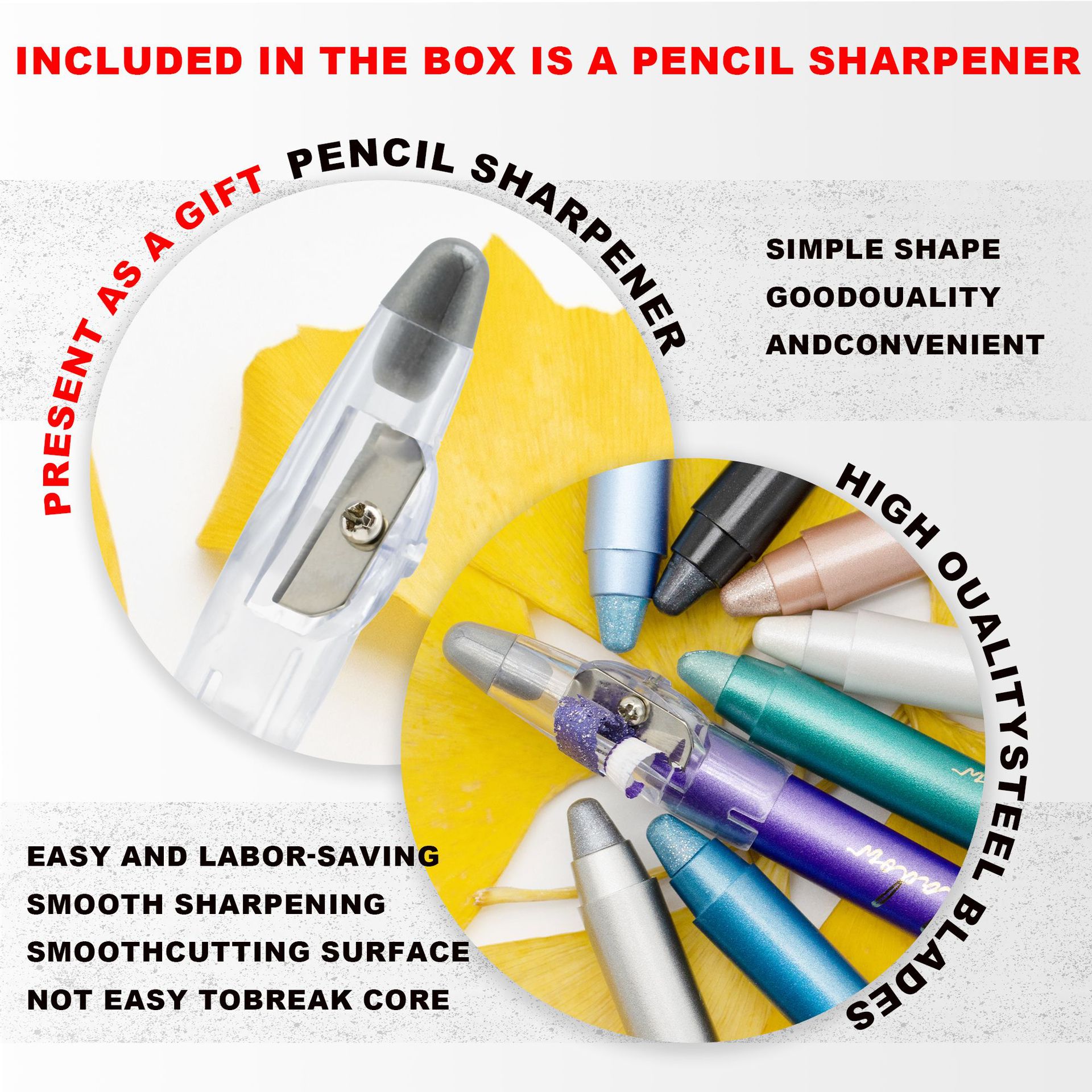 SHCOETY Cross-border exclusive 10-color pearlescent eyeshadow pen, non-smudging, pencil sharpener, eyeliner, and bed pencil foaming Application Scenario