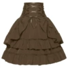 230831 court skirt-brown