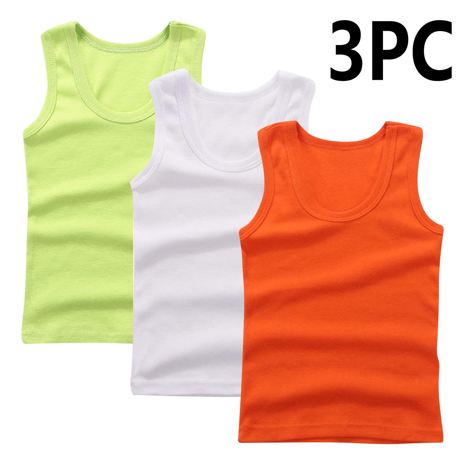 DK tank top-orange+white+green