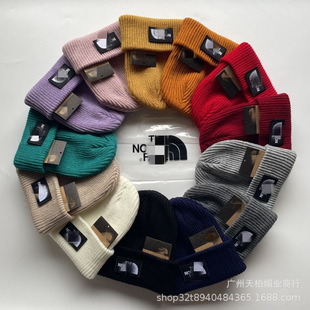 Foreign trade wholesale tide brand knitted hat Japanese casual wool hat men's and women's warm pullover cap letter all-match cold cap