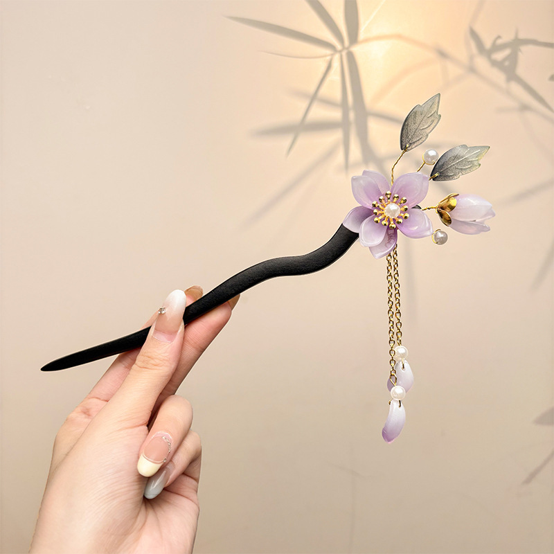 古风西湖会发光的宫灯发簪女金属灯笼发髻凉亭盘发簪子中秋节头饰|undefined
