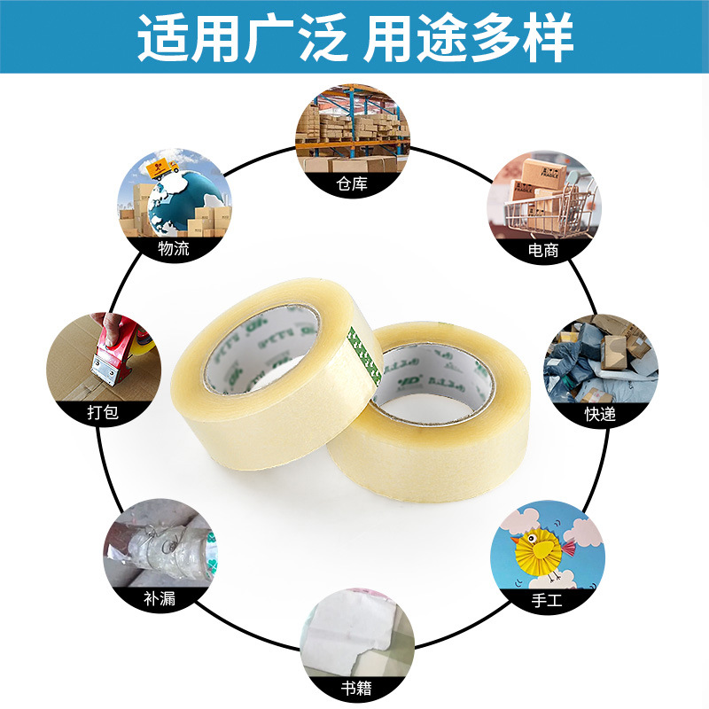 Cinta transparente rollo grande ensanchado embalaje expreso grande cinta adhesiva de alta boca de sellado adhesivo oferta especial caja completa al por mayor
