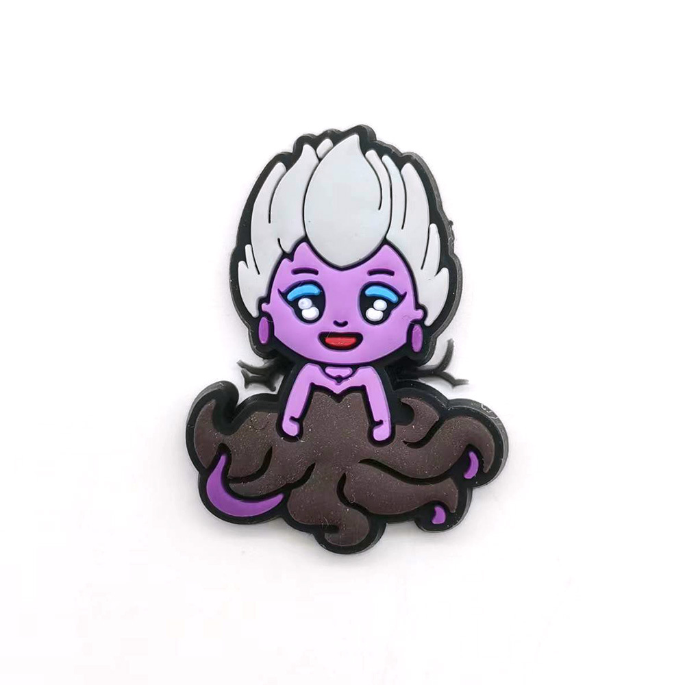 Bruja serie zapatos flor zapato hebilla PVC goma suave dibujos animados hebilla decorativa agujero zapatos pulsera con zapatos de jardín Accesorios