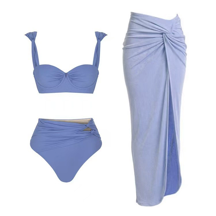 (Cross-border trading), swimwear, sexy fitted set, beach dress, 3 piece set, high waist