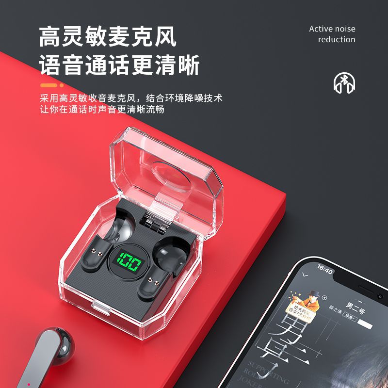 Auriculares Bluetooth inalámbricos reales semi-en-oído ultra-larga resistencia HIFI calidad de sonido llamada reducción de ruido deportes entrega de una sola pieza