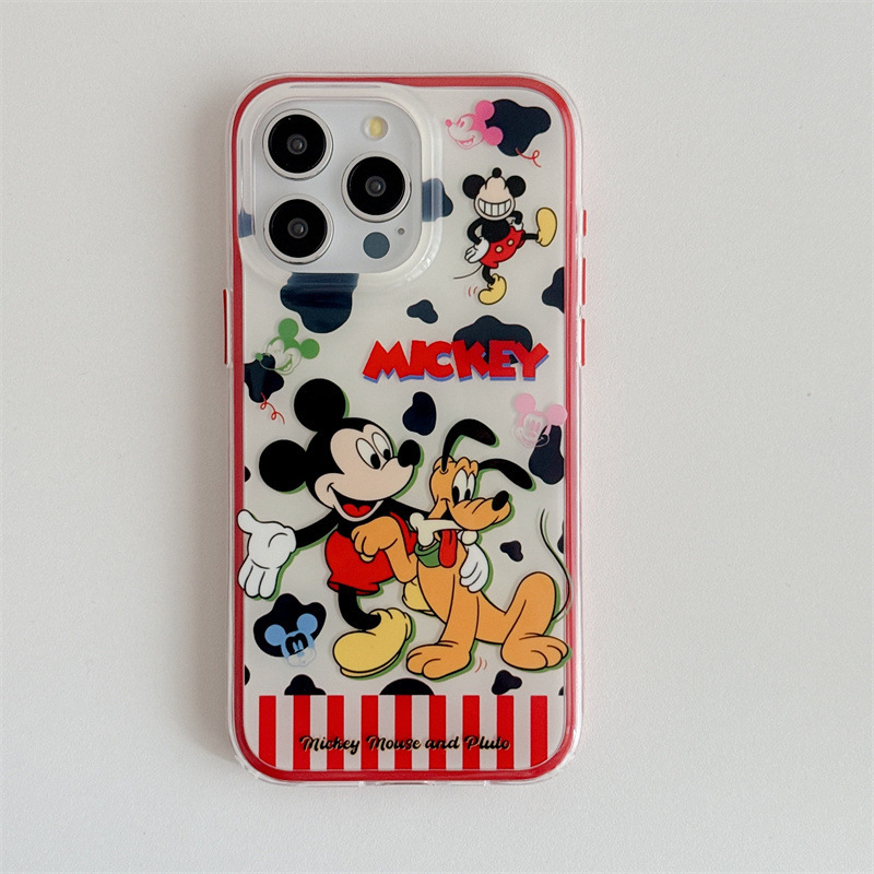 Dibujos animados divertidos Mickey Dog para Apple 15promax celebridad de Internet nueva funda para teléfono móvil 16pro 13/14 chica