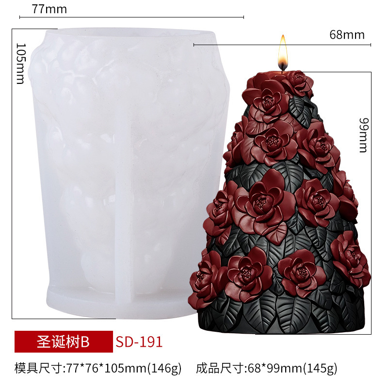 Sanxin クリスマスツリーアロマキャンドルシリコンモールドクリスマス DIY ディフューザー石膏研削ツールクロスボーダー供給|undefined