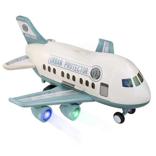 Simulation Anti-Drop Children Inertial Airplane Educational Light Music Multi-functional Track Jumbo Model Toy Gift Box