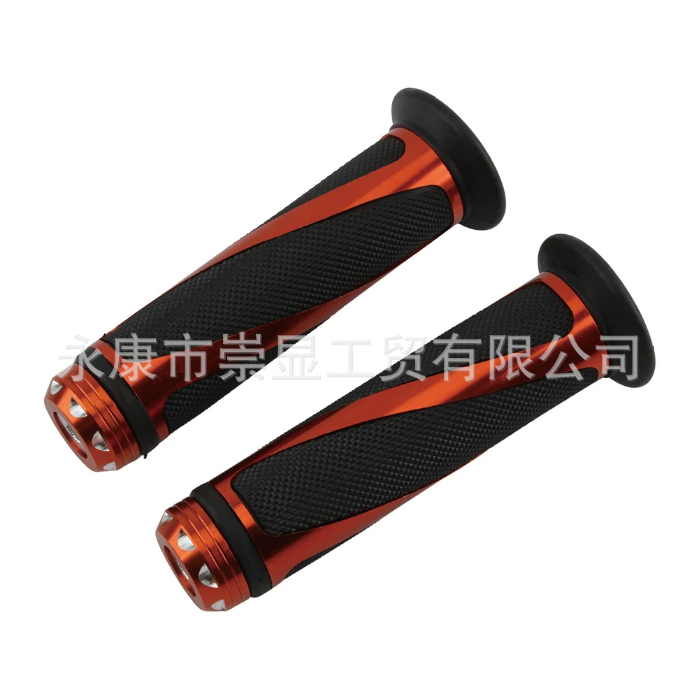 Off-Road Motorcycle Handlebars Compatible with Kawasaki, Honda, Yamaha, Suzuki 7/8 Inch 22mm Diagonal Pattern Handlebar Grips