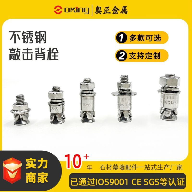 【品牌推荐】喜力达不锈钢304 316背栓敲击式石材干挂背栓厂家直