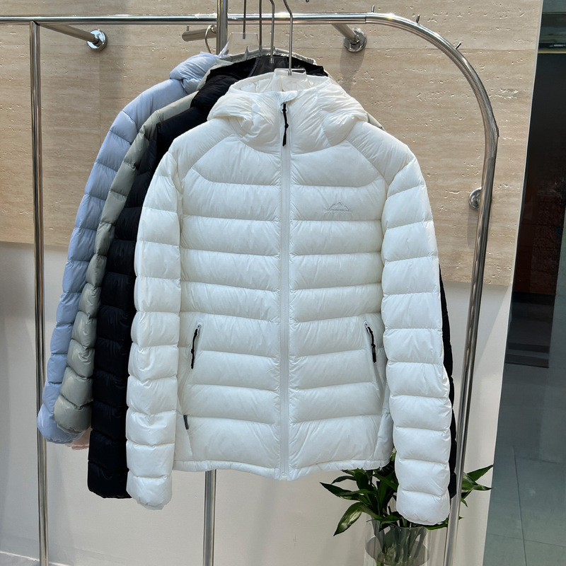 新国标90白鸭绒排骨羽绒服女轻薄短款2025冬新款连帽轻便情侣外套|undefined