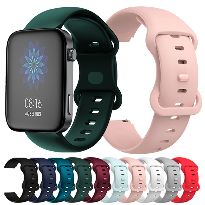 18mm eight buckle silicone strap for millet Watch Jiaming vivoactive4S butterfly buckle Watch strap